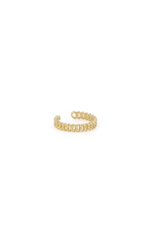 Timeless Jewelry At Special Discount Rates 14K Gold Curb Chain Ear Cuff