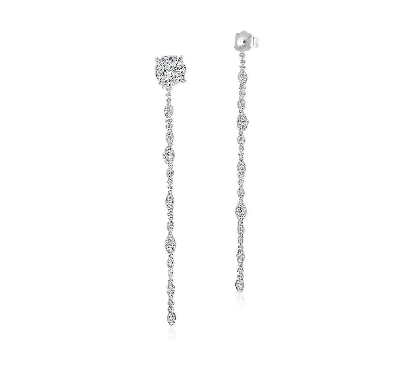 Discounted Jewelry For A Glamorous Look 14k Gold & Diamond Dangle Pushbacks