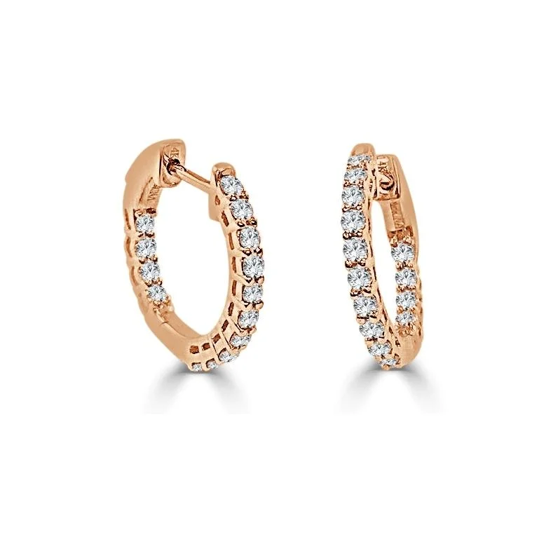 Elegant Jewelry Pieces At Unbelievable Prices 14k Gold & Diamond Hoop Earrings