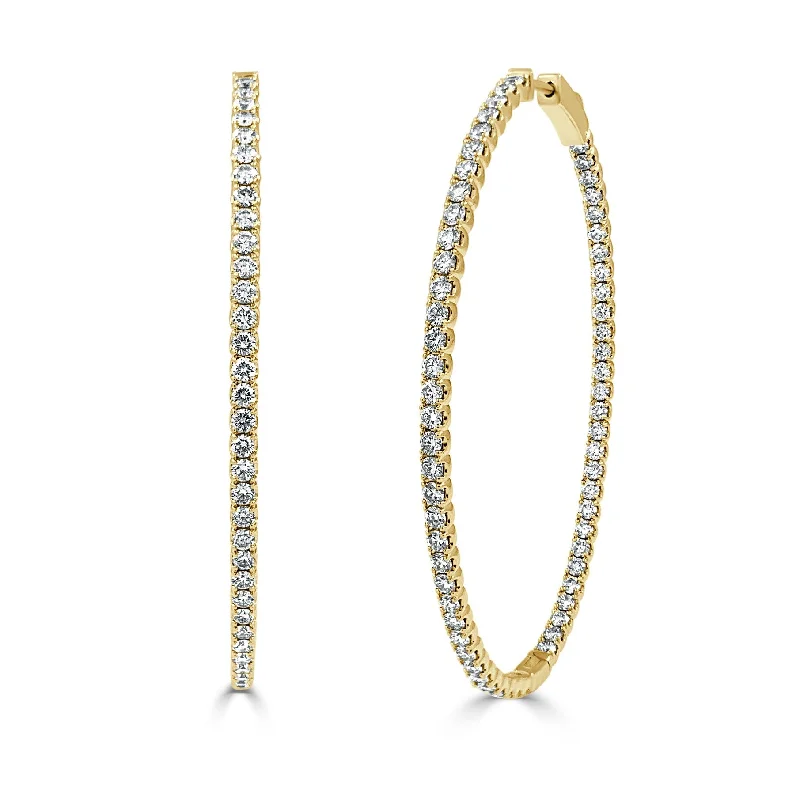 Flash Sale On Exquisite Jewelry – Don't Miss Out 14k Gold & Diamond Oval Hoop Earrings - 2.25'' Flash Sale On Exquisite Jewelry – Don't Miss Out 14k Gold & Diamond Oval Hoop Earrings - 2.25''