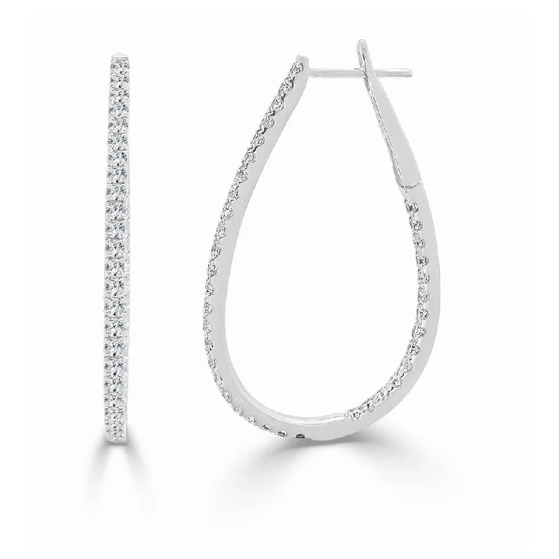 Holiday Jewelry Sale – Perfect Gifts At Great Prices 14k Gold & Diamond Pear Shape Hoop Earrings - 1.25" Holiday Jewelry Sale – Perfect Gifts At Great Prices 14k Gold & Diamond Pear Shape Hoop Earrings - 1.25"