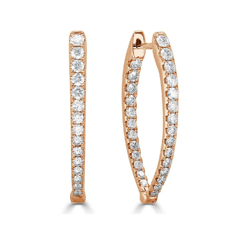 Exclusive Jewelry Bundles At Discounted Prices 14k Gold & Diamond Point Hoop Earrings- 1.25" Exclusive Jewelry Bundles At Discounted Prices 14k Gold & Diamond Point Hoop Earrings- 1.25"