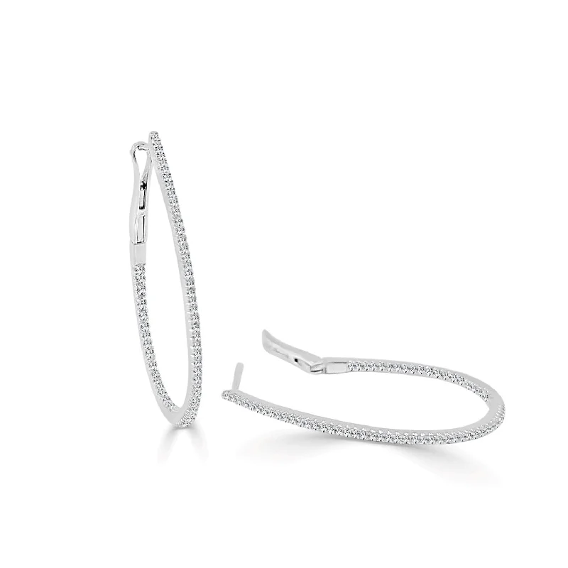 Luxury Meets Affordability – Jewelry Sale Now Live 14k Gold & Diamond Skinny Hoop Earrings 1.25" Luxury Meets Affordability – Jewelry Sale Now Live 14k Gold & Diamond Skinny Hoop Earrings 1.25"