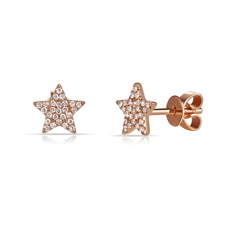 Timeless Jewelry At Special Discount Rates 14k Gold & Diamond Star Earrings