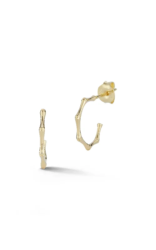 Limited-Stock Jewelry Sale – Once It's Gone, It's Gone 14K Italian Gold Bamboo Hoop Earrings Limited-Stock Jewelry Sale – Once It's Gone, It's Gone 14K Italian Gold Bamboo Hoop Earrings