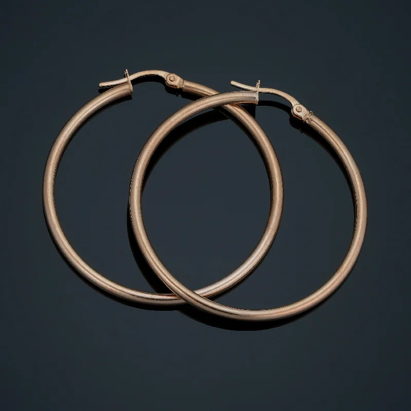 Jewelry Sale Alert – Shop Timeless Elegance Today 14k Rose Gold Hoop Earrings (35 mm) Jewelry Sale Alert – Shop Timeless Elegance Today 14k Rose Gold Hoop Earrings (35 mm)