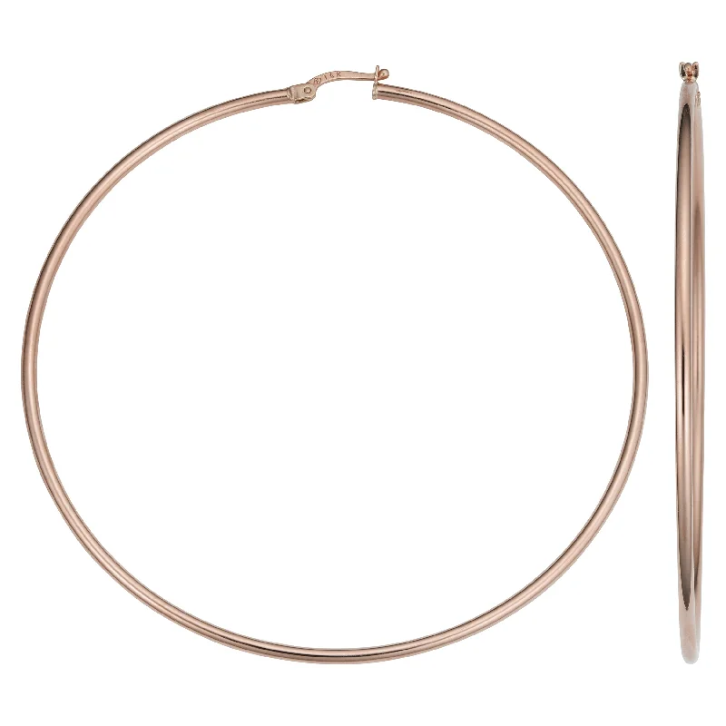 Celebrate With Sparkle – Jewelry Sale Now Live 14k Rose Gold Large Hoop Earrings (2x70mm) Celebrate With Sparkle – Jewelry Sale Now Live 14k Rose Gold Large Hoop Earrings (2x70mm)