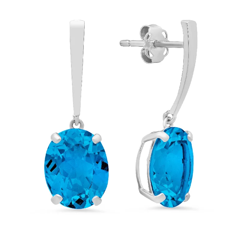 Shop Modern Jewelry Collections With Exclusive Discounts 14k White Gold Solitaire Oval-Cut Gemstone Drop Earrings (10x8mm) Shop Modern Jewelry Collections With Exclusive Discounts 14k White Gold Solitaire Oval-Cut Gemstone Drop Earrings (10x8mm)