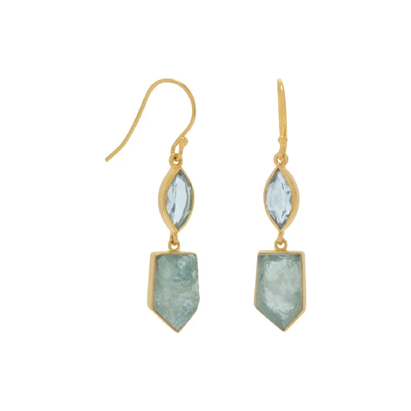 Don't Miss Out On Bestselling Jewelry At Special Prices 18k Faceted Blue Topaz And Aquamarine Drop Earrings Don't Miss Out On Bestselling Jewelry At Special Prices 18k Faceted Blue Topaz And Aquamarine Drop Earrings