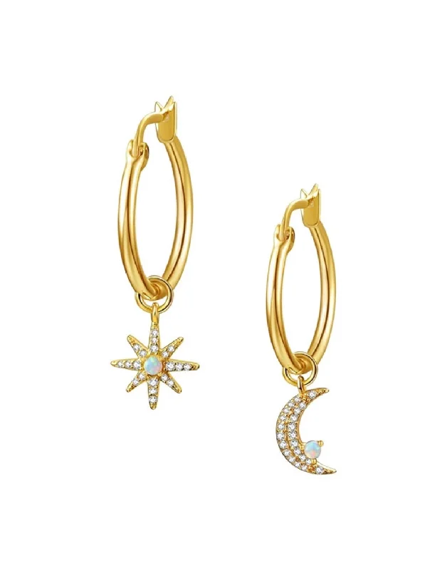 Your Dream Jewelry At Dream Prices – Shop Now 18k Gold Star And Moon Drop Hoop Earrings Your Dream Jewelry At Dream Prices – Shop Now 18k Gold Star And Moon Drop Hoop Earrings