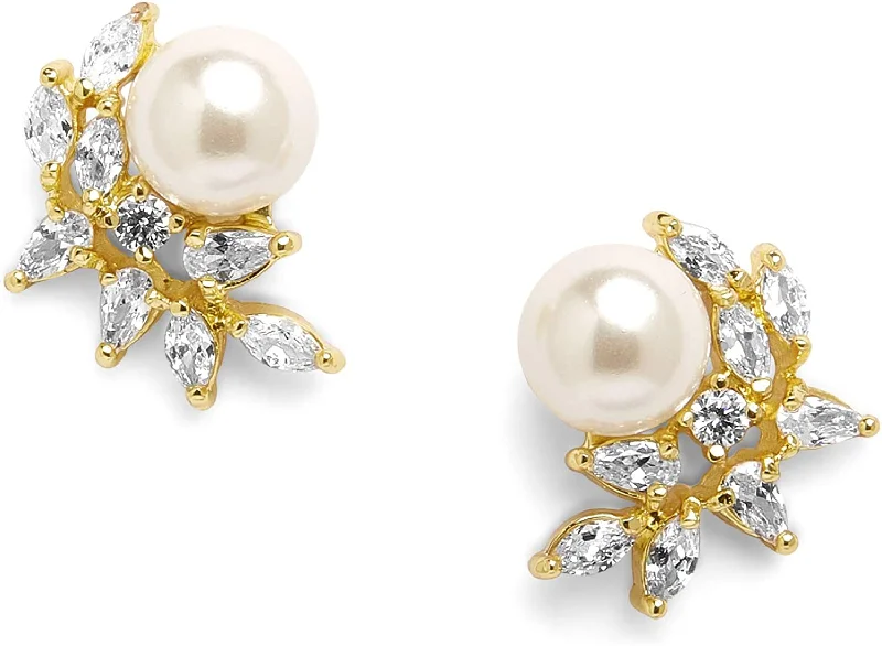 Jewelry Clearance Sale – Final Reductions 18k Multi Shape Cz & Pearl Fancy Earrings