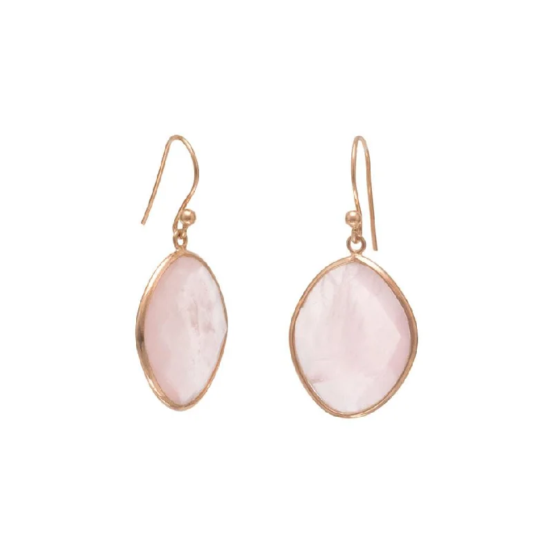 Bold And Beautiful Jewelry Now At Irresistible Prices 18k Rose Gold Plated Rose Quartz Oval Drop Earrings Bold And Beautiful Jewelry Now At Irresistible Prices 18k Rose Gold Plated Rose Quartz Oval Drop Earrings