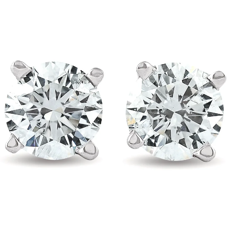Timeless Elegance Now At Special Discounts 1ct 14K White Round Cut Studs Earrings Screw Back Timeless Elegance Now At Special Discounts 1ct 14K White Round Cut Studs Earrings Screw Back