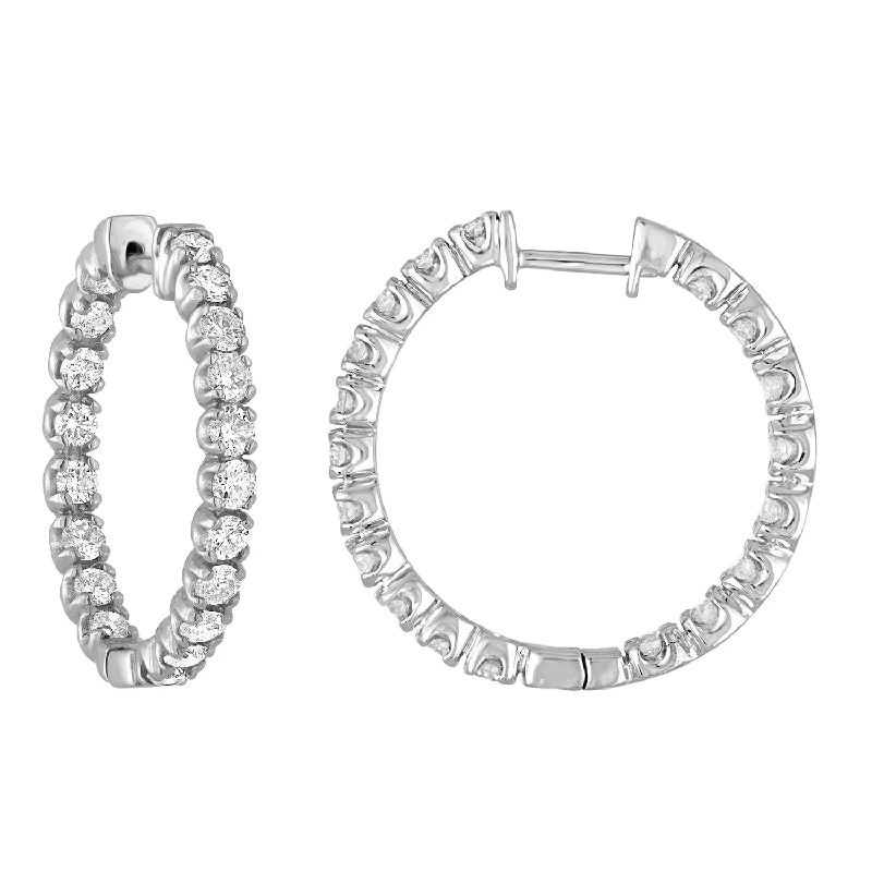 Limited-Stock Jewelry Clearance – Grab Your Favorites Now 3 cttw I1-I2 Certified Diamond Inside Out Hoop Earrings 14K White Gold 1 Inch Limited-Stock Jewelry Clearance – Grab Your Favorites Now 3 cttw I1-I2 Certified Diamond Inside Out Hoop Earrings 14K White Gold 1 Inch