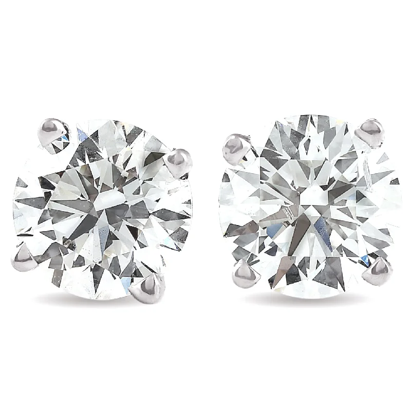 Bohemian-Inspired Jewelry For Free-Spirited Fashion 4 Ct TW Round Lab Grown Ideal Cut Screw Back Studs 14k White Gold Bohemian-Inspired Jewelry For Free-Spirited Fashion 4 Ct TW Round Lab Grown Ideal Cut Screw Back Studs 14k White Gold