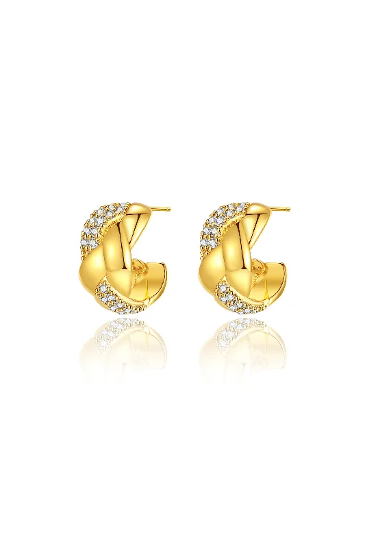 Gorgeous Jewelry, Limited-Time Savings Braided Design Cuff Hoop Earrings