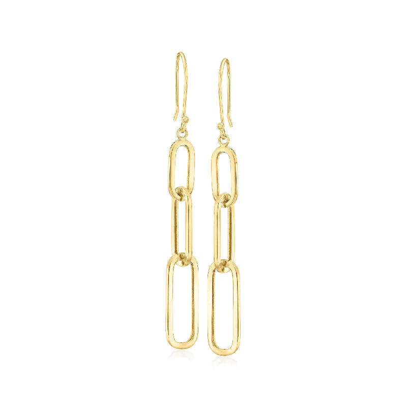 Luxury Jewelry Clearance – Shop Premium Styles Now Canaria 10kt Yellow Gold Graduated Paper Clip Link Drop Earrings Luxury Jewelry Clearance – Shop Premium Styles Now Canaria 10kt Yellow Gold Graduated Paper Clip Link Drop Earrings