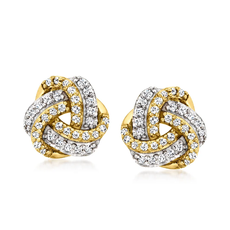 Exclusive Online Jewelry Sale – Don't Wait Canaria Diamond Love Knot Earrings in 10kt Yellow Gold Exclusive Online Jewelry Sale – Don't Wait Canaria Diamond Love Knot Earrings in 10kt Yellow Gold