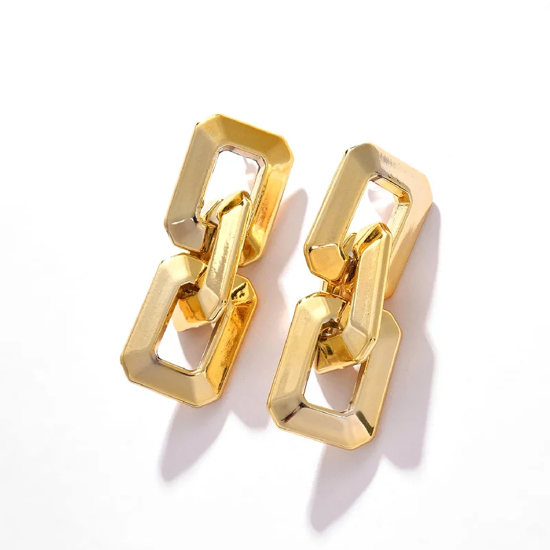 Eco-Friendly Sustainable Jewelry For Conscious Buyers Gold Color Gold Plated Designer Drop Earring Eco-Friendly Sustainable Jewelry For Conscious Buyers Gold Color Gold Plated Designer Drop Earring