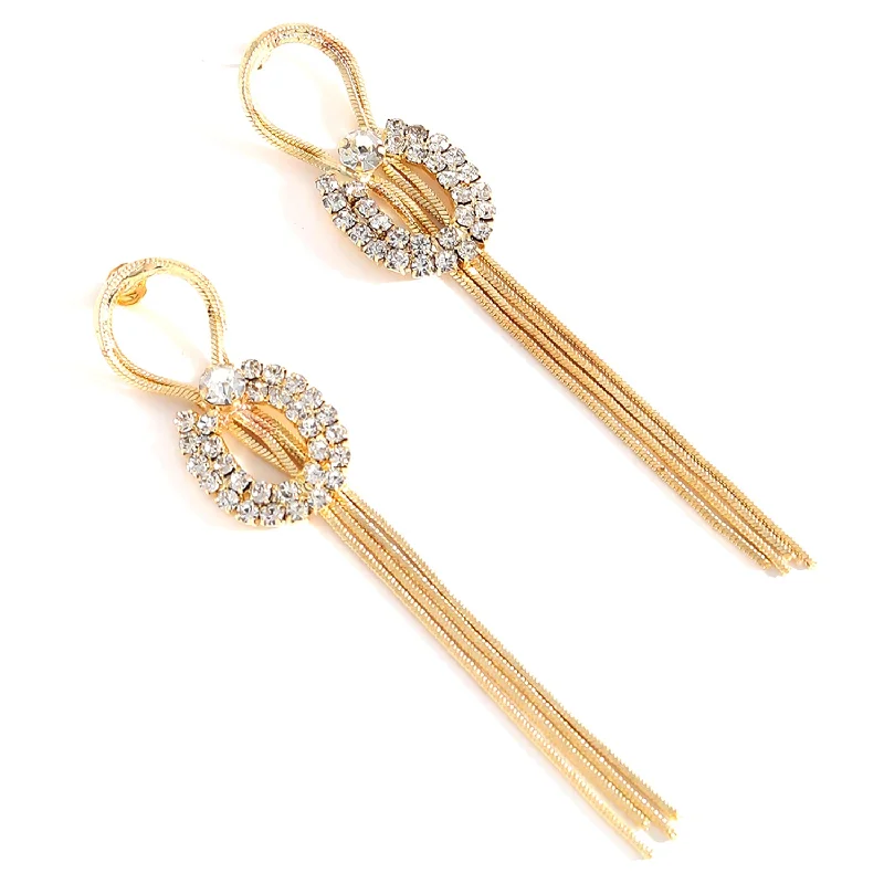 Affordable Glamour – Premium Jewelry For Less Gold Color Gold Plated Long Dangle Earrings For Women's Affordable Glamour – Premium Jewelry For Less Gold Color Gold Plated Long Dangle Earrings For Women's