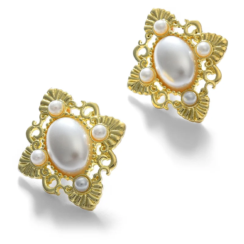Bohemian-Inspired Jewelry For Free-Spirited Fashion Gold Color Gold Plated Pearl Beaded Earring For Women's Bohemian-Inspired Jewelry For Free-Spirited Fashion Gold Color Gold Plated Pearl Beaded Earring For Women's