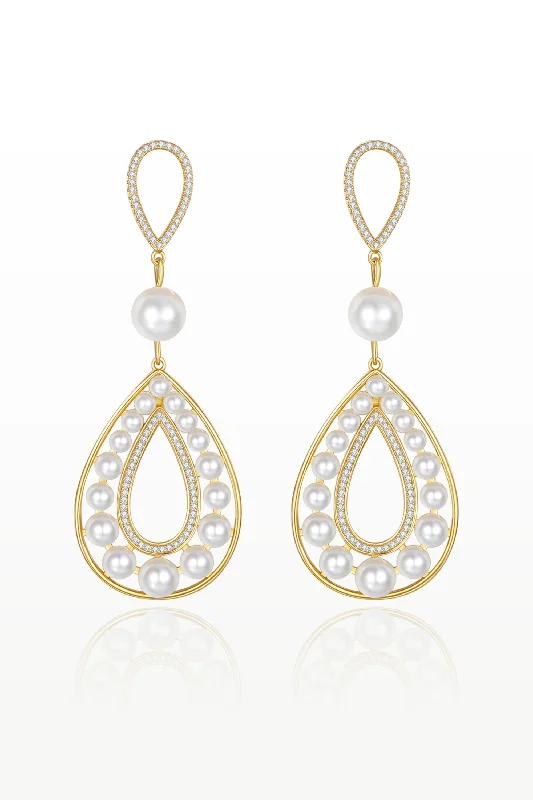 Limited-Time Jewelry Sale – Don't Miss These Deals Gold Pearl Hollow Teardrop Dangle Earrings Limited-Time Jewelry Sale – Don't Miss These Deals Gold Pearl Hollow Teardrop Dangle Earrings