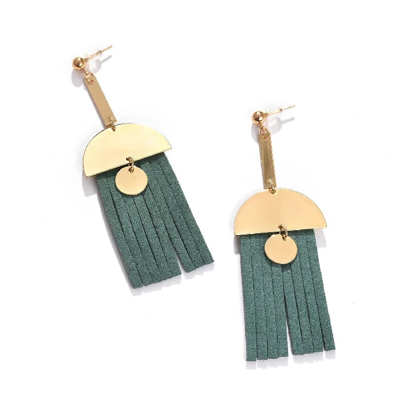Buy More, Save More On Stunning Jewelry Designs Green Color Gold Plated Designer Stud For Women's Buy More, Save More On Stunning Jewelry Designs Green Color Gold Plated Designer Stud For Women's