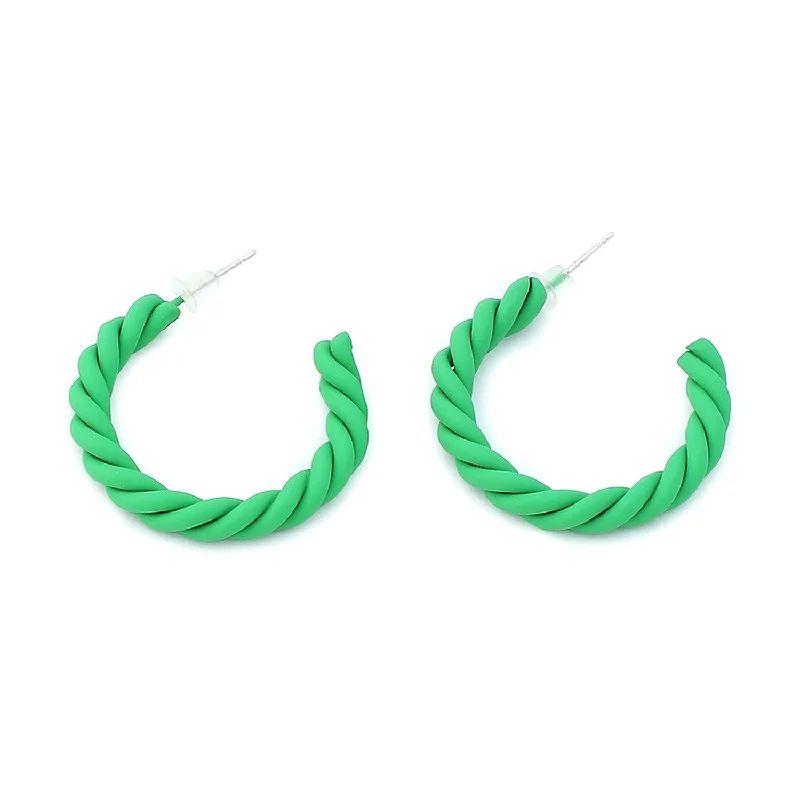 Customized Silver Jewelry For Unique Style Green Color Gold Plated Party Designer Hoop Earring For Women's Customized Silver Jewelry For Unique Style Green Color Gold Plated Party Designer Hoop Earring For Women's