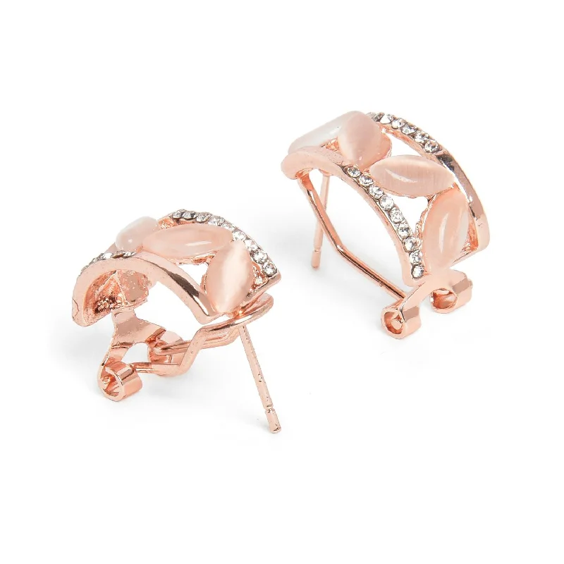Dainty Floral Jewelry For Feminine Elegance Petal Shaped Designer Studs