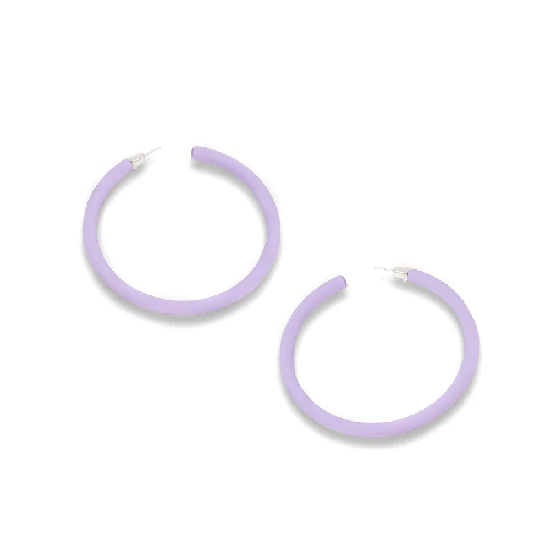 Romantic Heart-Shaped Jewelry For Special Gifts Purple Color Gold Plated Casual Designer Hoop Earring For Women's Romantic Heart-Shaped Jewelry For Special Gifts Purple Color Gold Plated Casual Designer Hoop Earring For Women's