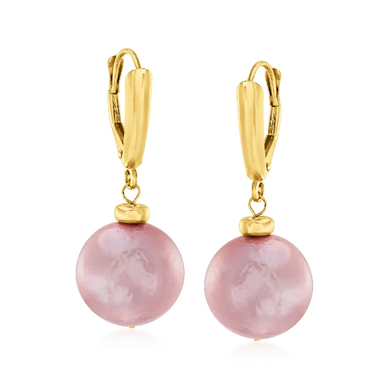 Personalized Jewelry Sale – Meaningful Gifts At Great Prices Ross-Simons 11.5-12.5mm Pink Cultured Pearl Drop Earrings in 14kt Yellow Gold Personalized Jewelry Sale – Meaningful Gifts At Great Prices Ross-Simons 11.5-12.5mm Pink Cultured Pearl Drop Earrings in 14kt Yellow Gold