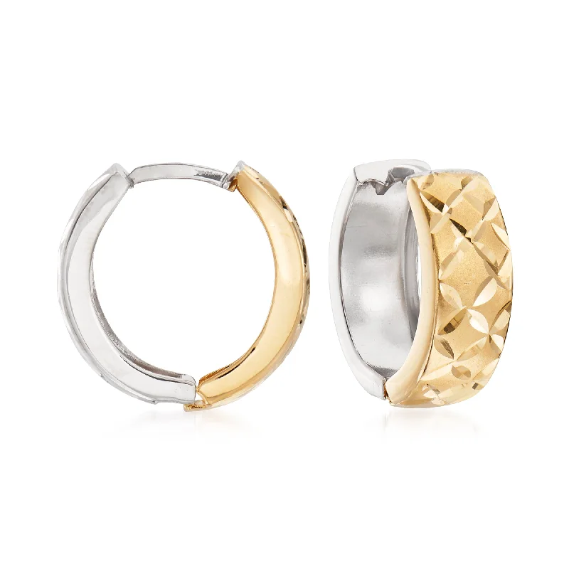 Personalized Jewelry Sale – Meaningful Gifts At Great Prices Ross-Simons 14kt 2-Tone Gold Diamond-Cut Reversible Huggie Hoop Earrings Personalized Jewelry Sale – Meaningful Gifts At Great Prices Ross-Simons 14kt 2-Tone Gold Diamond-Cut Reversible Huggie Hoop Earrings