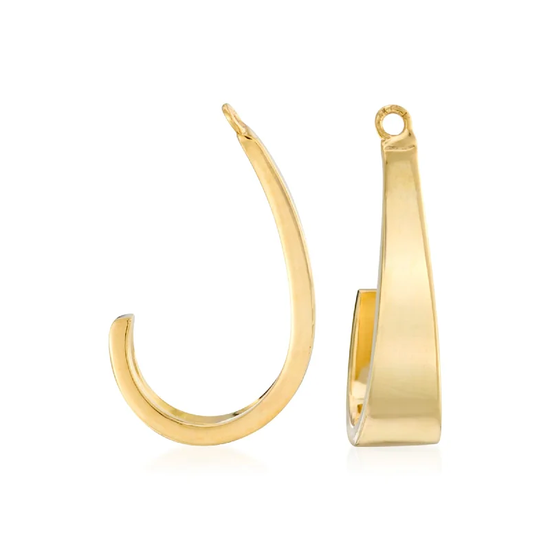 Limited-Time Jewelry Discounts – Shine Without The Splurge Ross-Simons 14kt Yellow Gold J-Hoop Earring Jackets Limited-Time Jewelry Discounts – Shine Without The Splurge Ross-Simons 14kt Yellow Gold J-Hoop Earring Jackets
