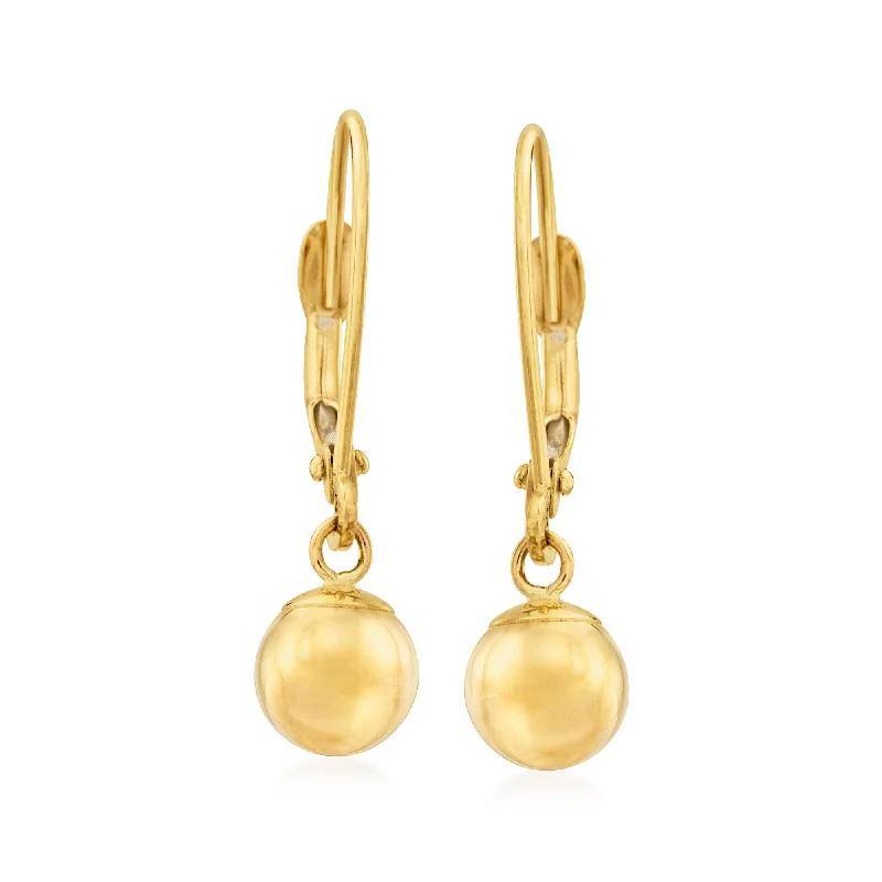Seasonal Jewelry Deals – Elevate Your Style Ross-Simons 6mm 14kt Yellow Gold Shiny Bead Drop Earrings