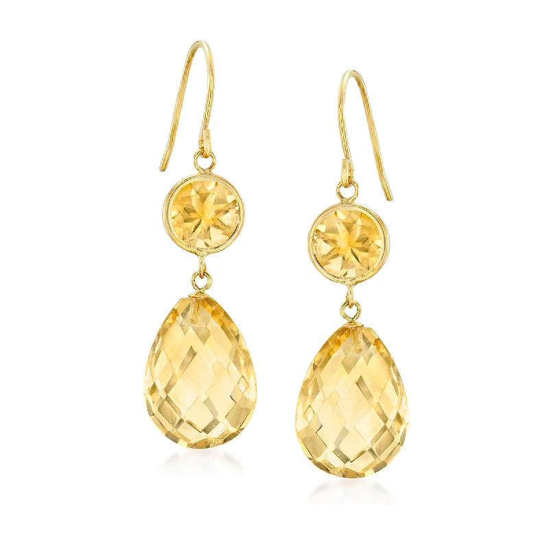 Buy More, Save More – Special Jewelry Discounts Ross-Simons Citrine Drop Earrings in 14kt Yellow Gold Buy More, Save More – Special Jewelry Discounts Ross-Simons Citrine Drop Earrings in 14kt Yellow Gold