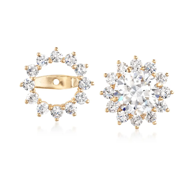 Shop Stylish Jewelry Now And Save Big Ross-Simons CZ Earring Jackets in 14kt Yellow Gold Shop Stylish Jewelry Now And Save Big Ross-Simons CZ Earring Jackets in 14kt Yellow Gold