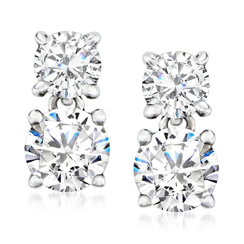 Elegant Necklaces And Bracelets At Limited-Time Offers Ross-Simons Diamond Drop Earrings in Platinum Elegant Necklaces And Bracelets At Limited-Time Offers Ross-Simons Diamond Drop Earrings in Platinum