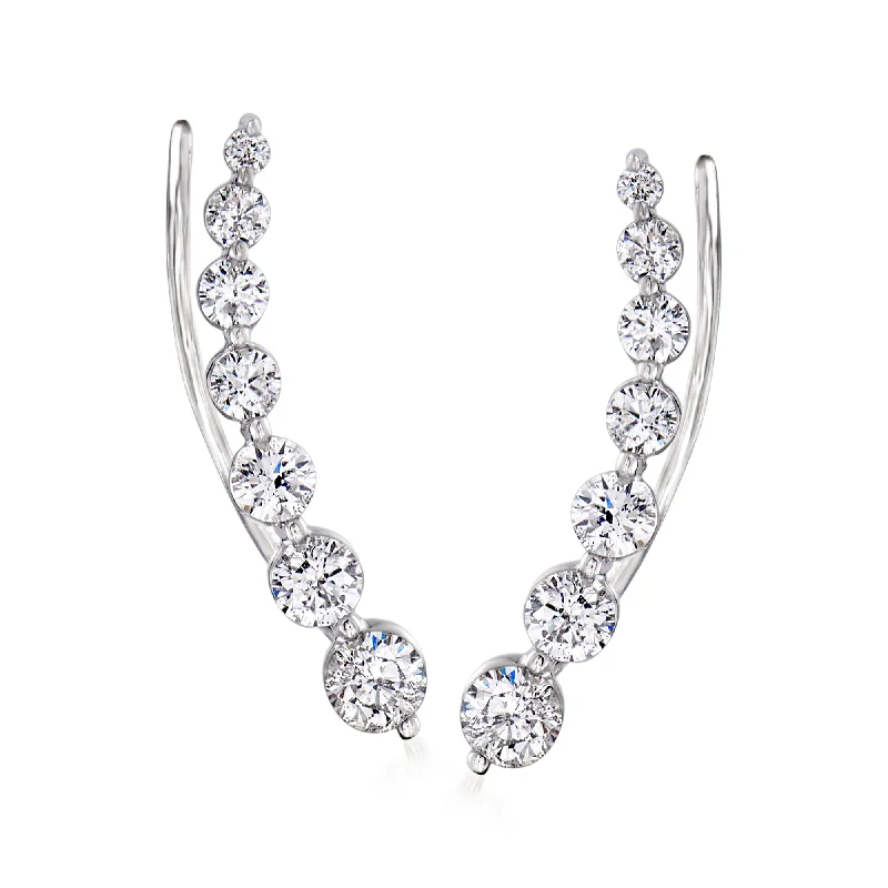 High-Quality Jewelry At A Fraction Of The Cost Ross-Simons Diamond Ear Climbers in 14kt White Gold High-Quality Jewelry At A Fraction Of The Cost Ross-Simons Diamond Ear Climbers in 14kt White Gold