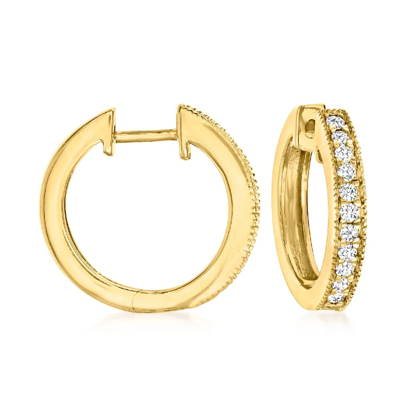 Limited-Stock Jewelry Sale – Shop Before It's Gone Ross-Simons Diamond Hoop Earrings With Beaded Edge in 18kt Gold Over Sterling Limited-Stock Jewelry Sale – Shop Before It's Gone Ross-Simons Diamond Hoop Earrings With Beaded Edge in 18kt Gold Over Sterling