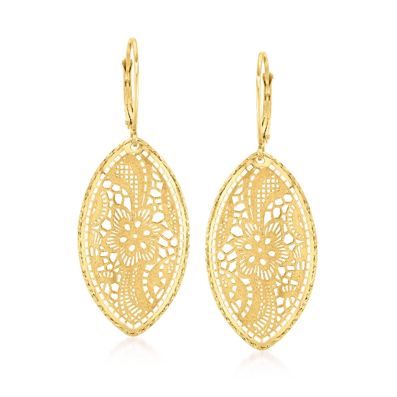 Personalized Jewelry Sale – Meaningful Gifts At Great Prices Ross-Simons Italian 14kt Yellow Gold Pizzo-Style Marquise Drop Earrings Personalized Jewelry Sale – Meaningful Gifts At Great Prices Ross-Simons Italian 14kt Yellow Gold Pizzo-Style Marquise Drop Earrings