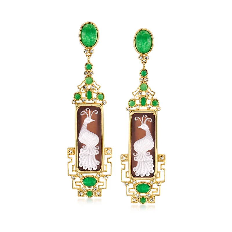 Jewelry Clearance Sale – Final Reductions Ross-Simons Italian Shell Cameo, Green Quartz and . White Topaz Drop Earrings in 18kt Gold Over Sterling Jewelry Clearance Sale – Final Reductions Ross-Simons Italian Shell Cameo, Green Quartz and . White Topaz Drop Earrings in 18kt Gold Over Sterling