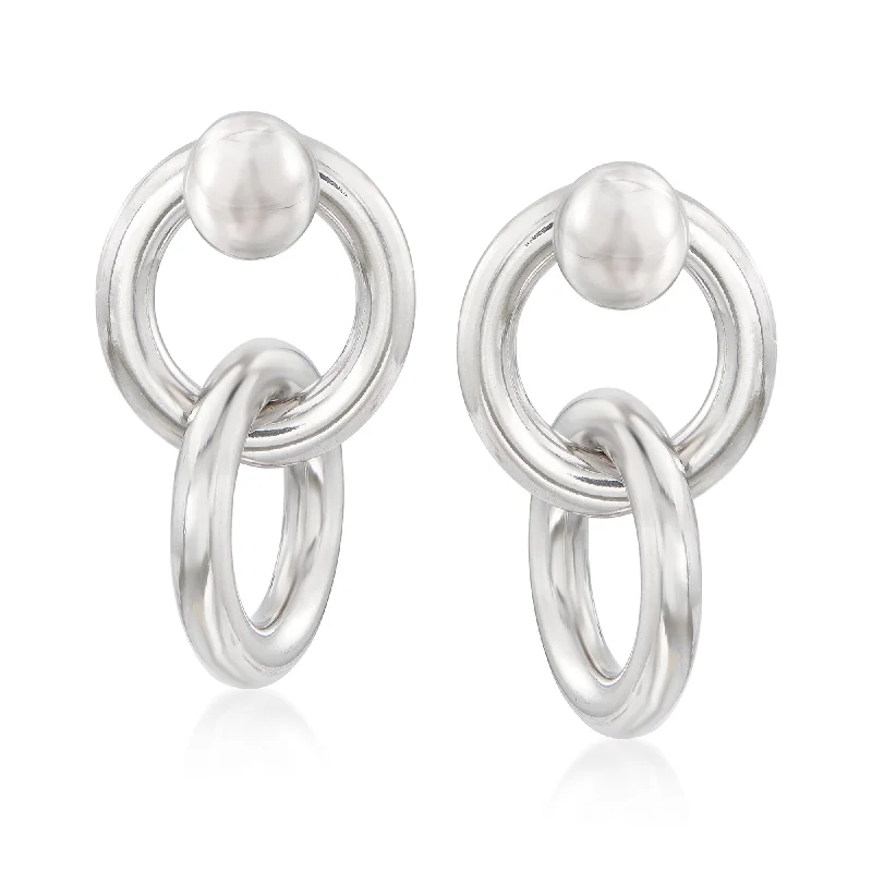 Dainty And Elegant Jewelry Now At Reduced Prices Ross-Simons Italian Sterling Silver Interlocking-Circle Front-Back Earrings Dainty And Elegant Jewelry Now At Reduced Prices Ross-Simons Italian Sterling Silver Interlocking-Circle Front-Back Earrings