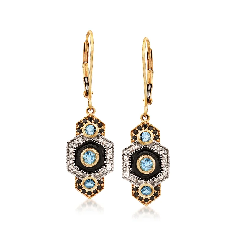 Handcrafted Jewelry Sale – Unique Designs At Low Prices Ross-Simons Multi-Gemstone Vintage-Style Drop Earrings With Black Enamel in 14kt Yellow Gold Handcrafted Jewelry Sale – Unique Designs At Low Prices Ross-Simons Multi-Gemstone Vintage-Style Drop Earrings With Black Enamel in 14kt Yellow Gold