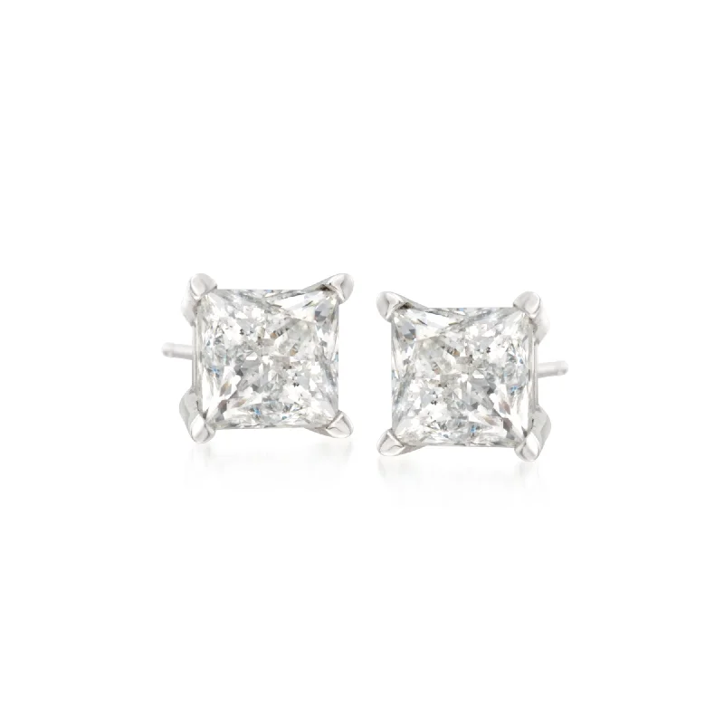 Grab Your Favorite Jewelry At The Lowest Prices Ross-Simons Princess-Cut Diamond in 14kt White Gold Grab Your Favorite Jewelry At The Lowest Prices Ross-Simons Princess-Cut Diamond in 14kt White Gold