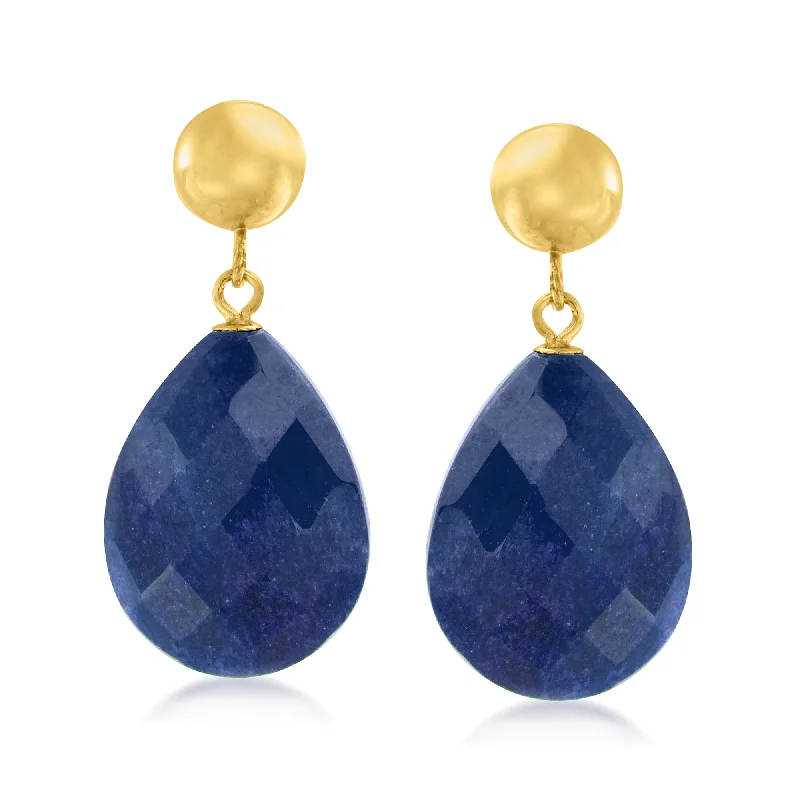 Premium Jewelry Now Available At Special Discounts Ross-Simons Sapphire Teardrop Earrings in 14kt Yellow Gold Premium Jewelry Now Available At Special Discounts Ross-Simons Sapphire Teardrop Earrings in 14kt Yellow Gold