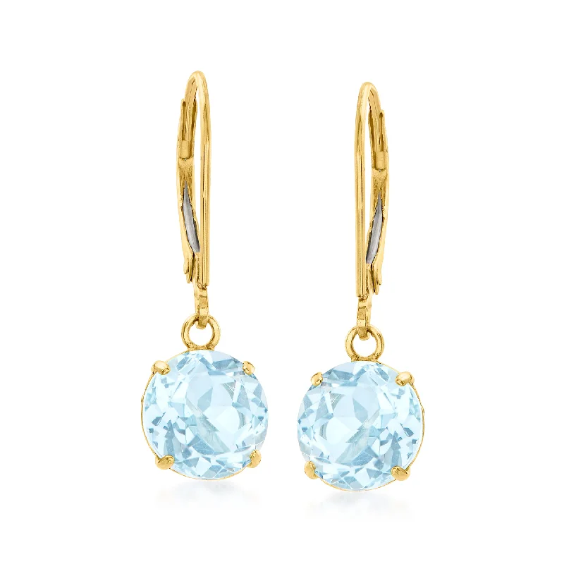 Flash Sale On Elegant Jewelry – Don't Miss Out Ross-Simons Sky Blue Topaz Drop Earrings in 14kt Yellow Gold Flash Sale On Elegant Jewelry – Don't Miss Out Ross-Simons Sky Blue Topaz Drop Earrings in 14kt Yellow Gold