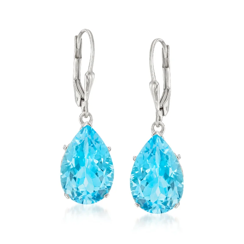 Shop Stylish Jewelry Now And Save Big Ross-Simons Swiss Blue Topaz Drop Earrings in Sterling Silver Shop Stylish Jewelry Now And Save Big Ross-Simons Swiss Blue Topaz Drop Earrings in Sterling Silver