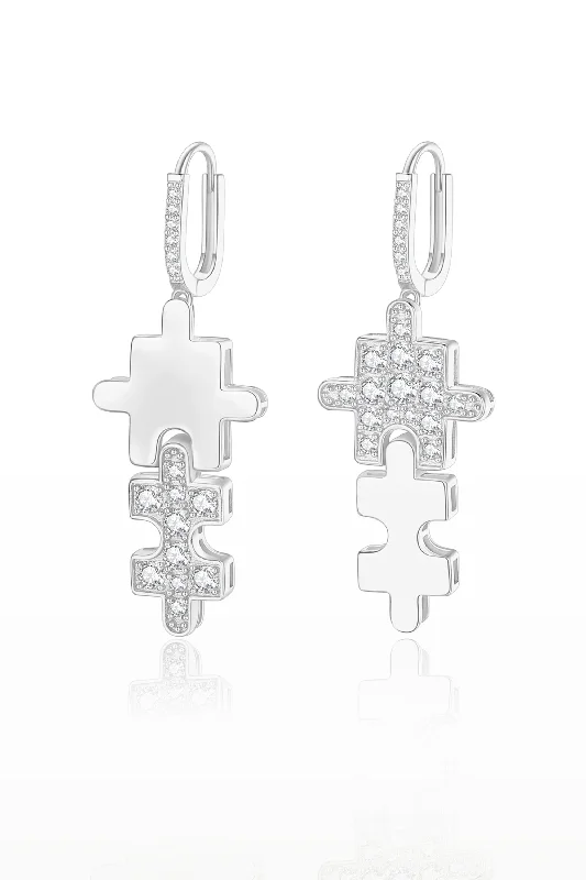 Don't Miss Our Biggest Jewelry Sale Of The Season Silver Jigsaw Puzzle Drop Earrings Don't Miss Our Biggest Jewelry Sale Of The Season Silver Jigsaw Puzzle Drop Earrings