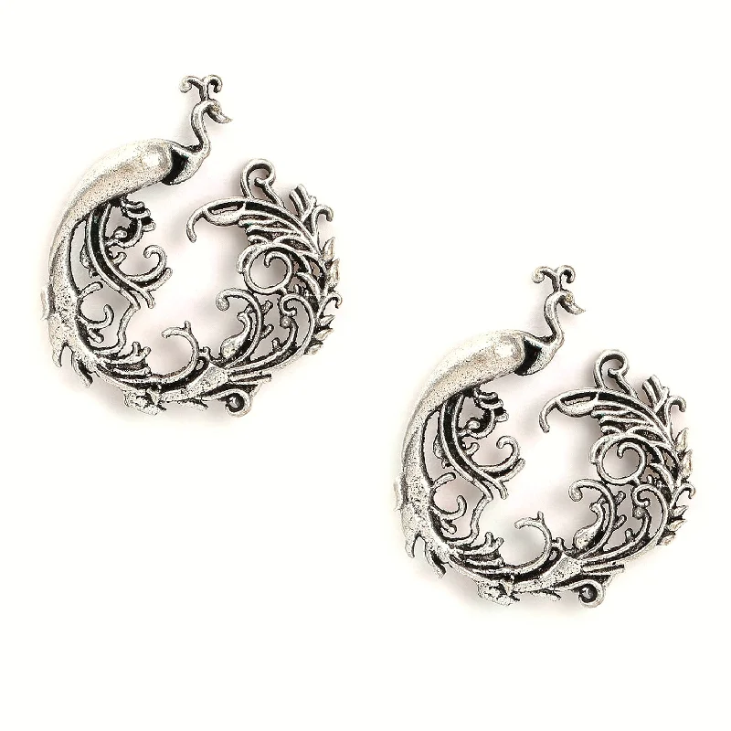 Luxury Handcrafted Jewelry For Elegant Looks Silver-plated Contemporary Studs