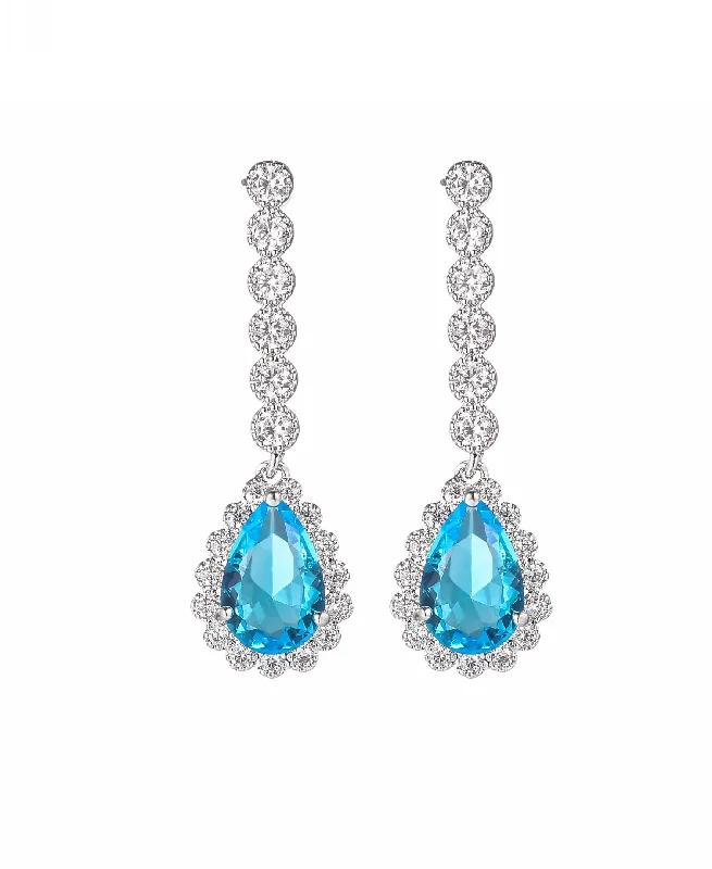 Jewelry Deals That Outshine The Rest Silver Tone Aqua Drop Earrings